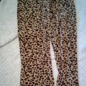 spotted cheetah pajama pants